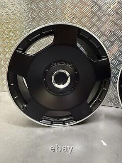 20'' Mercedes Benz Style Alloy Wheels C E S ML R Glc Class Staggered Black Pol