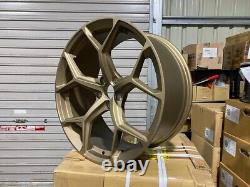 20 NEW 2023 RS6 Style Alloy Wheels Satin Bronze Metal AUDI A5 A6 A7 5x112