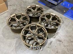 20 NEW 2023 RS6 Style Alloy Wheels Satin Bronze Metal AUDI A5 A6 A7 5x112