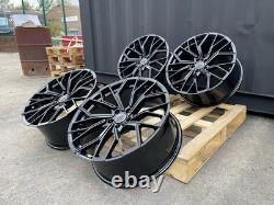 20 NEW X4 2023 RS6 Style Alloy Wheels Black AUDI A5 A6 A7 A8 Q5 5x112