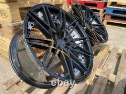 20 New 2021 E Tron GT Style Alloy Wheels Gloss Black VW Transporter T6 Vivaro
