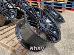 20 New 2021 E Tron GT Style Alloy Wheels Gloss Black VW Transporter T6 Vivaro