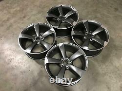 20 New TTRS ROTOR Style Alloy Wheels DEEP CONCAVE Satin Gun Metal Audi A5 A7 S5