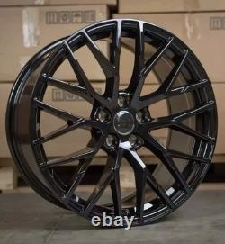 20 Q5 Fitment R8 Style Alloy Wheels Gloss Black New Set Of 4