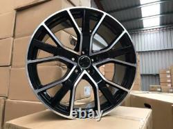 20 RS6 Performance Style Alloy Wheels Black Machined Audi A4 A5 A6 A7 A8 Q5 Q7