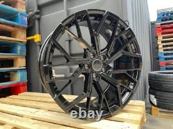 20 RS6 Performance Style Alloy Wheels X4 Black Audi A4 A5 A6 A7 A8 Q5