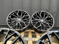 20 RS6 Performance Style Alloy Wheels X4 Black Audi A4 A5 A6 A7 A8 Q5