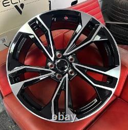 20 Rs5 2 Style Alloy Wheels Black Polished To Fit Audi A5 A7 A8