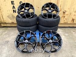 20 SQ5 BLACK STYLE ALLOY WHEELS X4 + TYRES Fits AUDI Q5