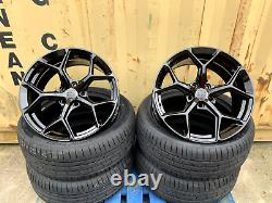 20 SQ5 BLACK STYLE ALLOY WHEELS X4 + TYRES Fits AUDI Q5