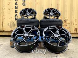 20 SQ5 BLACK STYLE ALLOY WHEELS X4 + TYRES Fits AUDI Q5