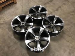 20 Set TTRS DEEP CONCAVE Style Alloy Wheels Satin Gun Metal Audi A4 A6 A8 5x112