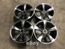 20 Set TTRS DEEP CONCAVE Style Alloy Wheels Satin Gun Metal Audi A4 A6 A8 5x112