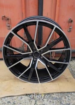 20 Set of 4 RS6 Performance Style Alloy Wheels Black Machine Audi A4 A5 A6 A7A8