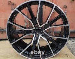20 Set of 4 RS6 Performance Style Alloy Wheels Black Machine Audi A4 A5 A6 A7A8
