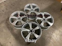 20 TTRS ROTOR RS3 Style Alloy Wheels Silver Machined Audi A4 A6 A8 5x112