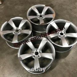 20 TTRS ROTOR Style Alloy Wheels DEEP CONCAVE Silver Machined Audi A7 S7 RS7