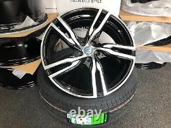 20 Volvo Rdesign Style black alloy wheels & 255/35/20 tyres Volvo V70/S90 +more