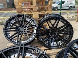 20 inch 5x120 666M style BLACK PB Alloy Wheels Rims BMW E90 F10 F30 F01 F10