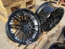 20 inch 5x120 666M style BLACK PB Alloy Wheels Rims BMW E90 F10 F30 F01 F10