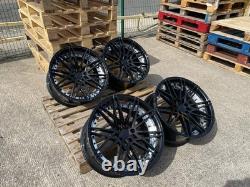 20 inch 5x120 666M style BLACK PB Alloy Wheels Rims BMW E90 F10 F30 F01 F10