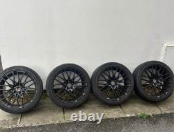 20 inch 5x120 666M style BLACK PB Alloy Wheels Rims BMW E90 F10 F30 F32 F01 F10