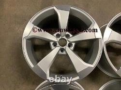 20 x4 TTRS ROTOR RS3 Style Alloy Wheels Silver Polished Audi A4 A6 A8