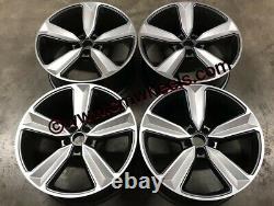 21 2019 RS4 Style Alloy Wheels Gun Metal Machined Silver Audi A5 A6 A7 Q5 5x112