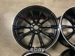 21 2020 ABT Style Alloy Wheels CONCAVE Gloss Black Machined Audi A5 A6 A7 5X112
