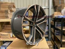 21 2020 SQ8 Style Alloy Wheels CONCAVE Gun Metal Polished Audi A5 A6 A7 Q5 Q7