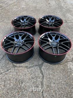 21'' Mercedes C63 R Class Style Alloy Wheels ML Gle Coupe Gls Wider Rear Red Lip