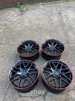 21'' Mercedes C63 R Class Style Alloy Wheels ML Gle Coupe Gls Wider Rear Red Lip