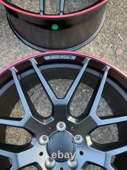 21'' Mercedes C63 R Class Style Alloy Wheels ML Gle Coupe Gls Wider Rear Red Lip