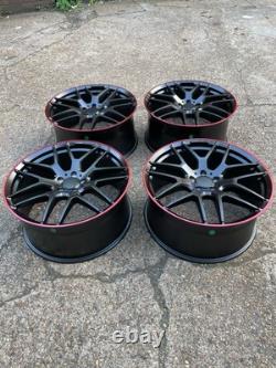 21'' Mercedes C63 R Class Style Alloy Wheels ML Gle Coupe Gls Wider Rear Red Lip