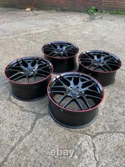 21'' Mercedes C63 R Class Style Alloy Wheels ML Gle Coupe Gls Wider Rear Red Lip