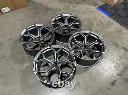 21 NEW 2023 RS6 Style Alloy Wheels Light Satin Gun Metal AUDI A5 A6 A7 5x112