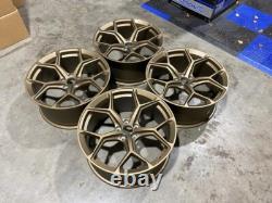 21 NEW 2023 RS6 Style Alloy Wheels Satin Bronze Metal AUDI A5 A6 A7 5x112