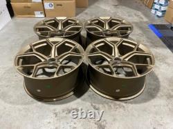 21 NEW 2023 RS6 Style Alloy Wheels Satin Bronze Metal AUDI A5 A6 A7 5x112