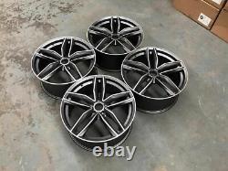 21 RS6 C Style Alloy Wheels Satin Gun Metal Machined Audi A5 A7 S5 S7 RS5 RS7