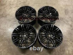 21 Set x4 New Porsche Macan Turbo 4+ Style Alloy Wheels Gloss Black 9J 10J
