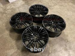 21 Set x4 New Porsche Macan Turbo 4+ Style Alloy Wheels Gloss Black 9J 10J