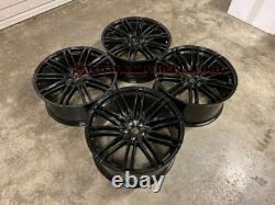 21 Set x4 New Porsche Macan Turbo 4+ Style Alloy Wheels Gloss Black 9J 10J