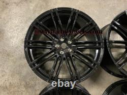 21 Set x4 New Porsche Macan Turbo 4+ Style Alloy Wheels Gloss Black 9J 10J