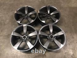 21 TTRS Style Alloy Wheels Gun Metal Polished Audi A4 A5 A6 A7 A8 Q5 Q7