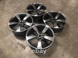21 TTRS Style Alloy Wheels Gun Metal Polished Audi A4 A5 A6 A7 A8 Q5 Q7
