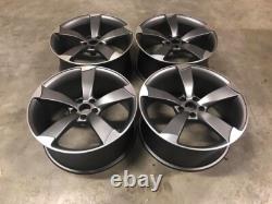 21 TTRS Style Alloy Wheels Gun Metal Polished Audi A4 A5 A6 A7 A8 Q5 Q7