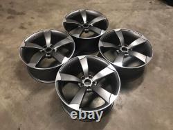 21 TTRS Style Alloy Wheels Gun Metal Polished Audi A4 A5 A6 A7 A8 Q5 Q7