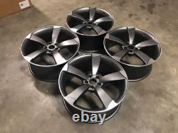 21 TTRS Style Alloy Wheels Gun Metal Polished Audi A4 A5 A6 A7 A8 Q5 Q7