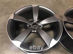 21 TTRS Style Alloy Wheels Gun Metal Polished Audi A4 A5 A6 A7 A8 Q5 Q7