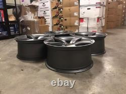 21 TTRS Style Alloy Wheels Gun Metal Polished Audi A4 A5 A6 A7 A8 Q5 Q7
